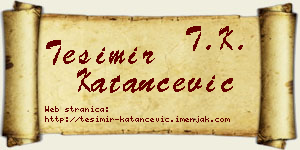 Tešimir Katančević vizit kartica